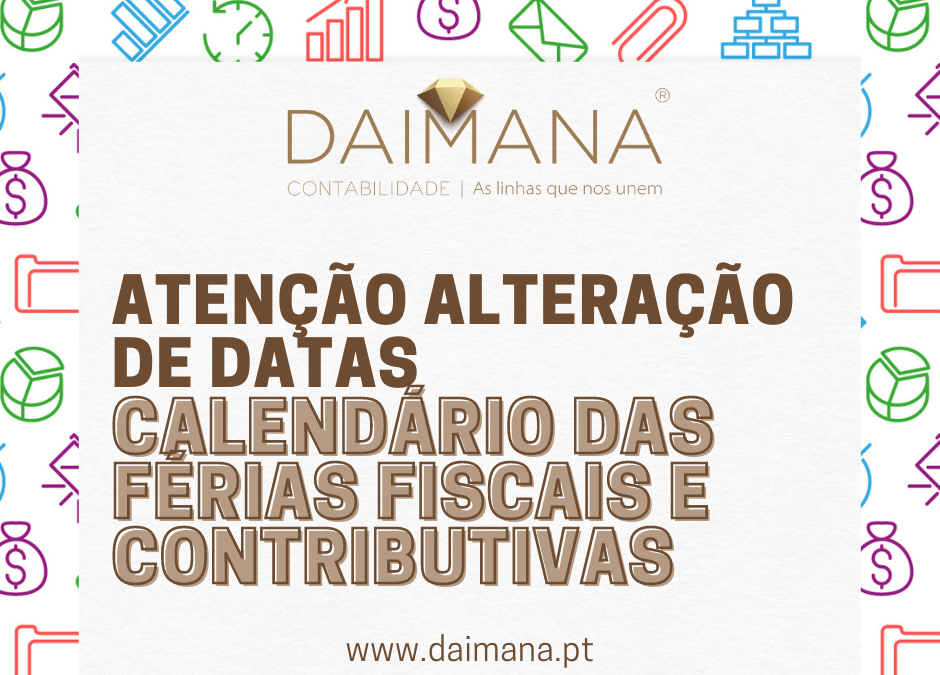 Calendário das férias fiscais e contributivas Daimana