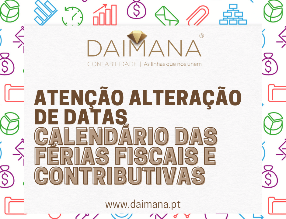 Calendário das férias fiscais e contributivas Daimana